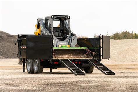 franklin equipment skid steer on a trailer|skid steer loader enclosed trailer.